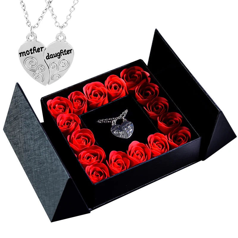 Pendant Necklace /w Eternal Rose Gift Box Anniversary Gift