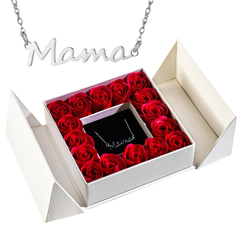 Pendant Necklace /w Eternal Rose Gift Box Anniversary Gift