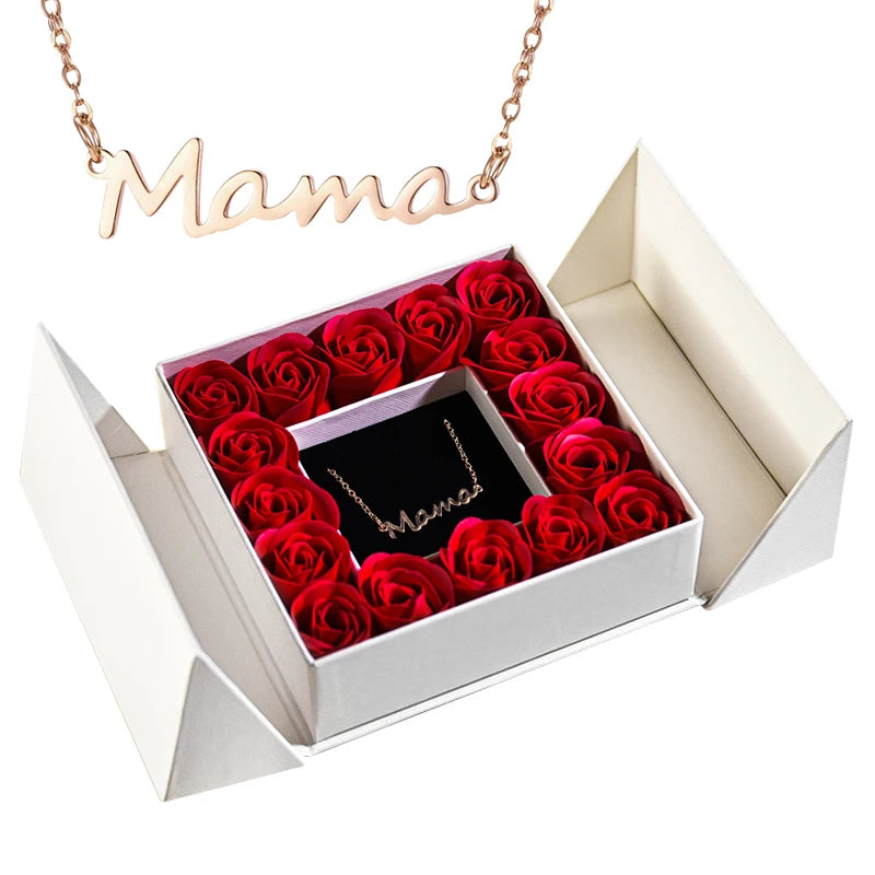 Pendant Necklace /w Eternal Rose Gift Box Anniversary Gift