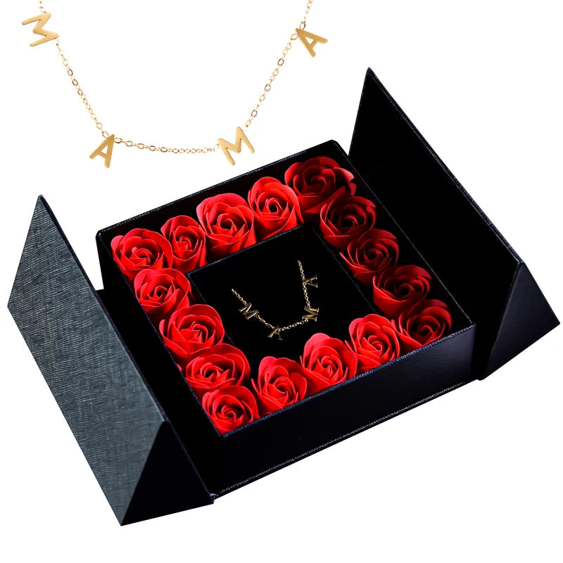 Pendant Necklace /w Eternal Rose Gift Box Anniversary Gift