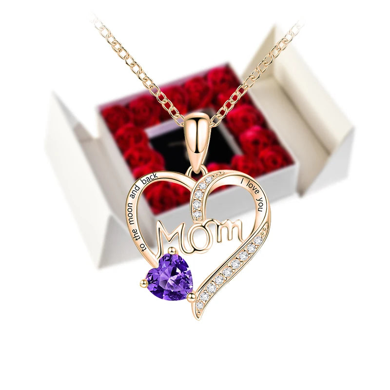 Pendant Necklace /w Eternal Rose Gift Box Anniversary Gift