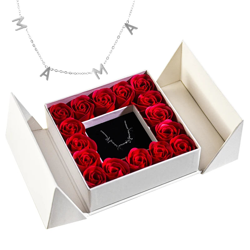 Pendant Necklace /w Eternal Rose Gift Box Anniversary Gift