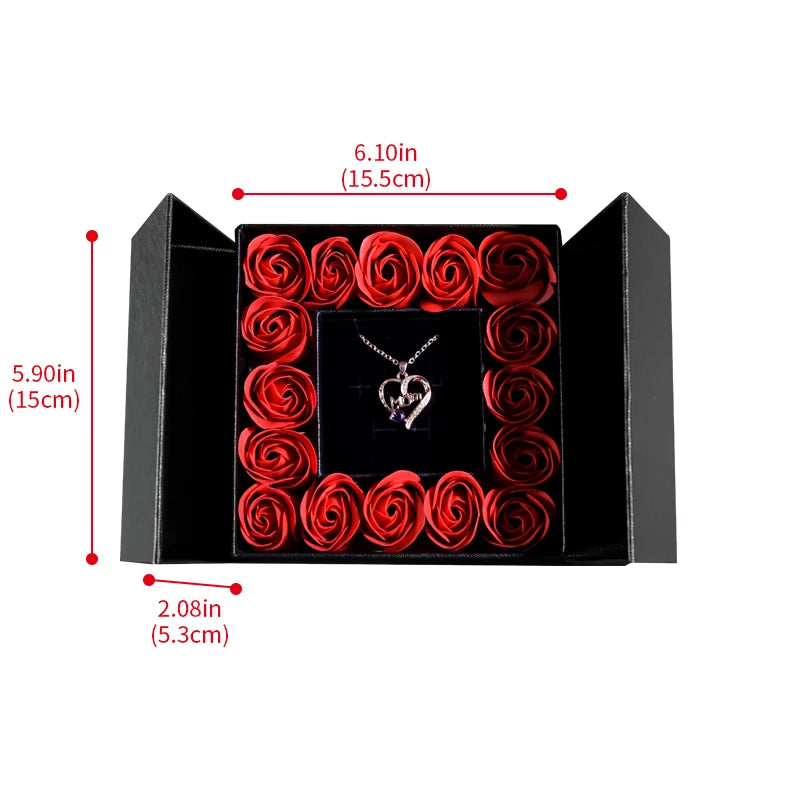 Pendant Necklace /w Eternal Rose Gift Box Anniversary Gift