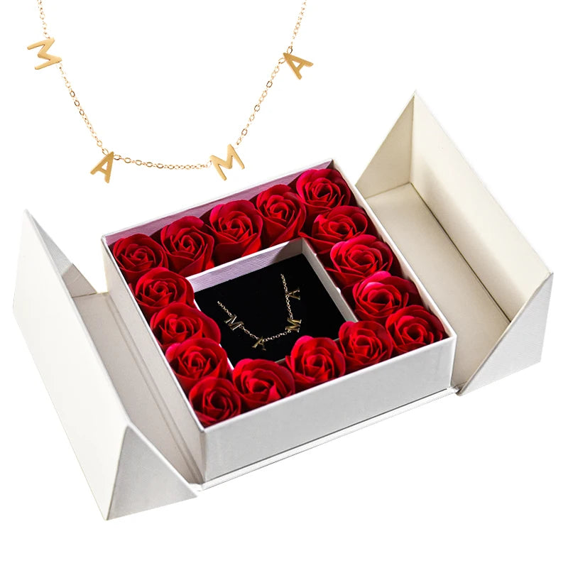 Pendant Necklace /w Eternal Rose Gift Box Anniversary Gift