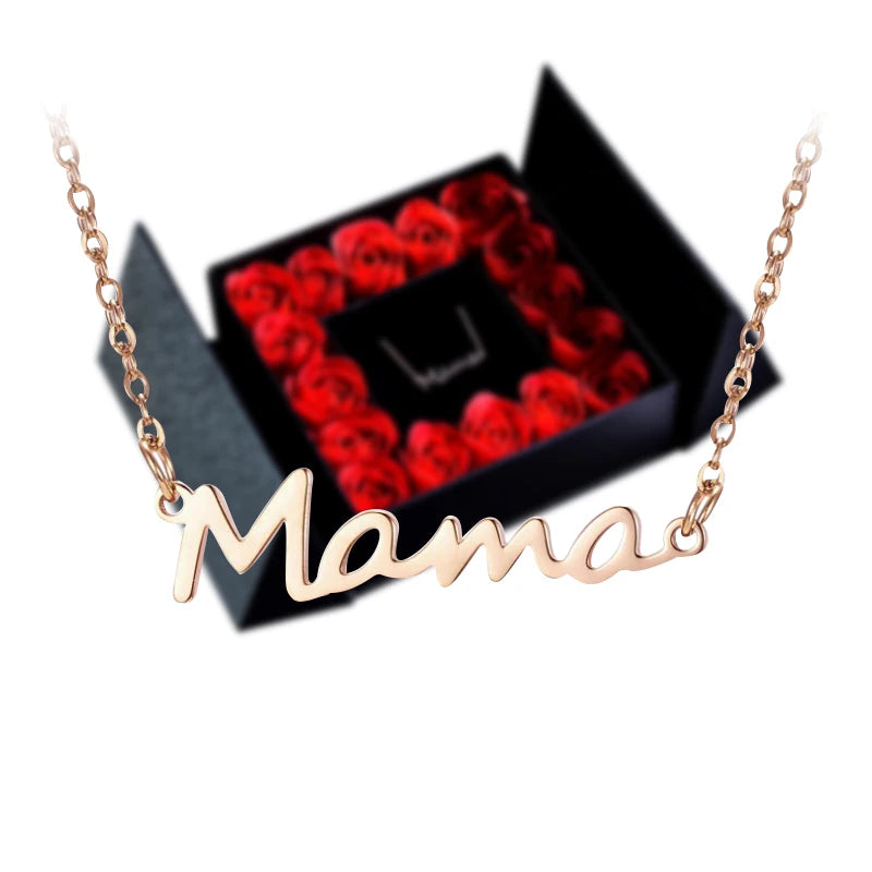 Pendant Necklace /w Eternal Rose Gift Box Anniversary Gift